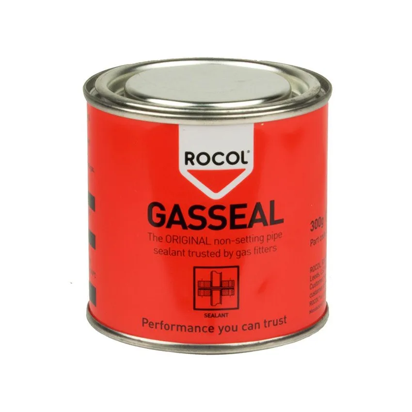 Imagem de Gasseal, vedante não solidificante para tubagens de gás natural e GPL, adequado para juntas metálicas com rosca, conforme BS EN751-2 Classe B.