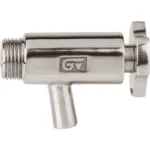 Válvula amostragem sanitária PN10 em aço inox com acabamento sanitário Ra ≤ 0,8 µm, para aplicações higiénicas e industriais.