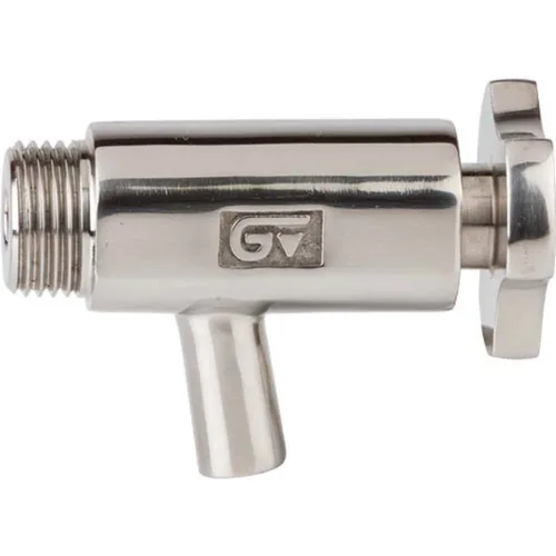 Válvula amostragem sanitária PN10 em aço inox com acabamento sanitário Ra ≤ 0,8 µm, para aplicações higiénicas e industriais.