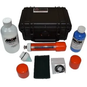 Imagem do Kit DW Elétrodo RE-5C aberto, com todos os seus componentes